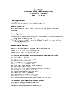 Teaching Interests: Active Learning, Peer Groups, Technological Engagement