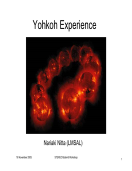 Yohkoh Experience