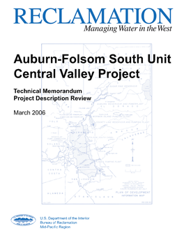 Auburn-Folsom South Unit Central Valley Project