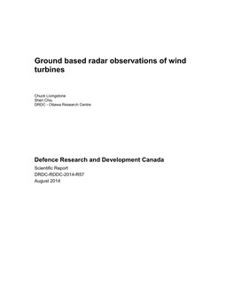 Ground Based Radar Observations of Wind Turbines