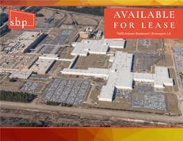 AVAILABLE Sbp for LEASE 7600 Antoine Boulevard | Shreveport, LA Welcome to Shreveport Business Park