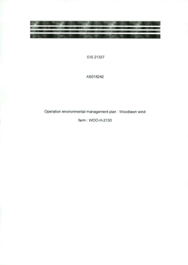 EIS 21337 ABOI 8242 Operation Environmental Management Plan