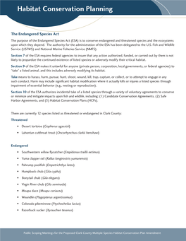 Habitat Conservation Planning