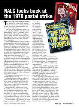 NALC Looks Back at the 1970 Postal Strike