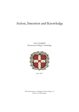 Action, Intention and Knowledge