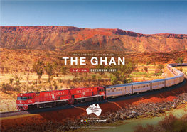 THE GHAN 3Rd - 5Th DECEMBER 2017