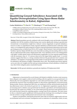 Quantifying Ground Subsidence Associated with Aquifer Overexploitation Using Space-Borne Radar Interferometry in Kabul, Afghanistan