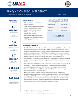 Iraq Complex Emergency Fact Sheet #2