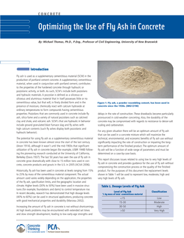 Optimizing the Use of Fly Ash in Concrete