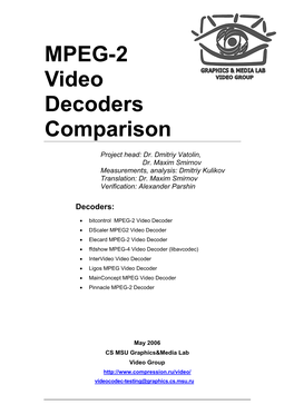 MPEG-2 Video Decoders Comparison