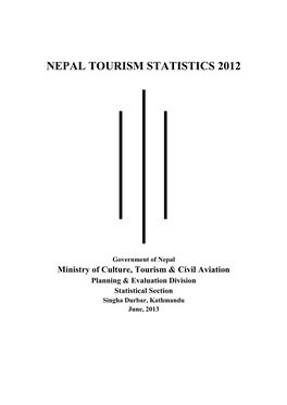 Nepal Tourism Statistics 2012