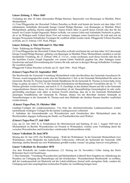 Linzer Zeitung, 3. März 1845 Linzer Zeitung, 4. Mai 1846 Und 11. Mai