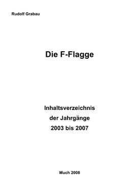 Inhalt F-Flagge 2003 Bis 2007