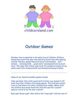 Outdoor Games