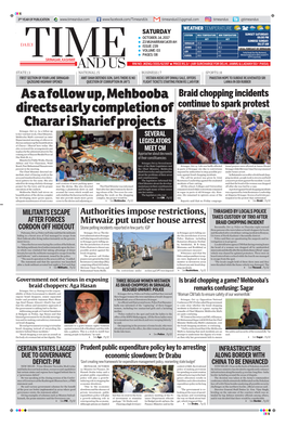 As a Follow Up, Mehbooba Directs Early Completion of Charar I Sharief