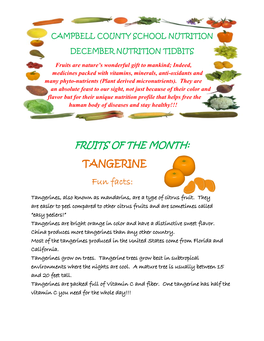 TANGERINE Fun Facts