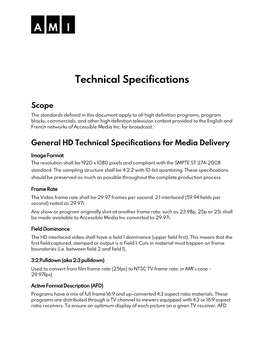 Technical Specifications