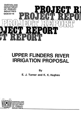 Upper Flinders River Irrigation Proposal