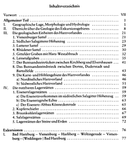 Inhaltsverzeichnis Vorwort VII Allgemeiner Teil 1 I. Geographische Lage, Morphologie Und Hydrologie 1 II. Obersichtiiberdiegeolo