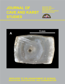 Journal of Cave and Karst Studies