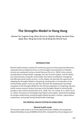 The Strengths Model in Hong Kong