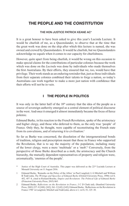 The People and the Constitution