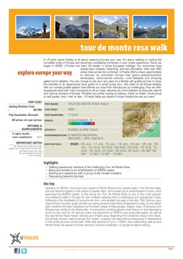 Tour De Monte Rosa Walk