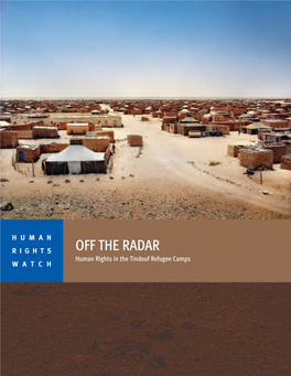 Human Rights in the Tindouf Refugee Camps WATCH