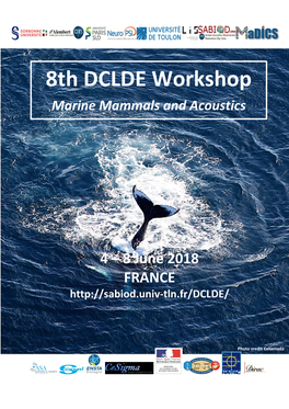 8Th DCLDE Workshop Marine Mammals and Acoustics