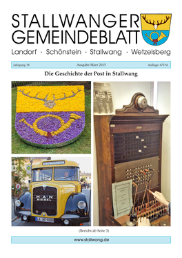 Stallwanger Gemeindeblatt