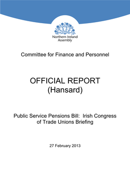 Irish Congress of Trade Unions Briefing