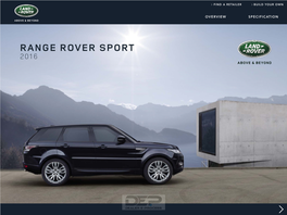 Range Rover Sport 2016 Find a Retailer Build Your Own