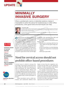 MINIMALLY INVASIVE SURGERY Cervical