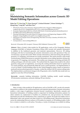 Maintaining Semantic Information Across Generic 3D Model Editing Operations