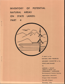 Vegetation Inventory of Certain State-Owned Lands in Selected Oregon Counties : Report to the Natural Area Preserves Advis