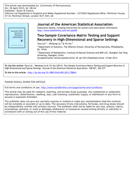 Two-Sample Covariance Matrix Testing and Support Recovery In