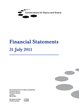 Financial Statements 31 July 2011