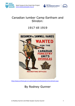 Canadian Lumber Camp Eartham and Slindon