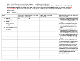 Eden District Council Homeseekers Register