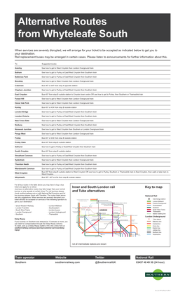 Inner and South London Rail and Tube Alternatives Key To