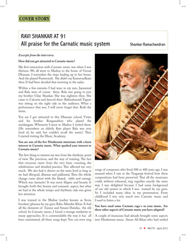 Praise for the Carnatic Music System Shankar Ramachandran