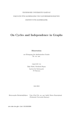 On Cycles and Independence in Graphs