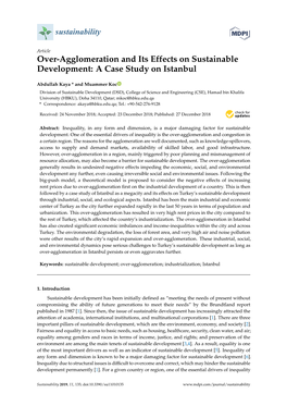 A Case Study on Istanbul