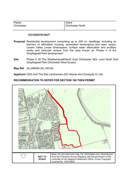 Phase 2 of the Westhampnett/North East Chichester SDL Land North East of Graylingwell Park Chichester West Sussex