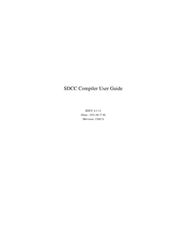 SDCC Compiler User Guide