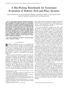 A Bin-Picking Benchmark for Systematic Evaluation of Robotic Pick-And-Place Systems