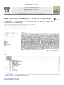 The Pre-Mesozoic Rocks of Northern Chile: U–Pb Ages, and Hf and O Isotopes