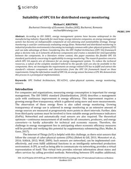 Suitability of OPC UA for Distributed Energy Monitoring