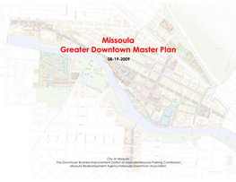 Missoula Greater Downtown Master Plan 08-19-2009