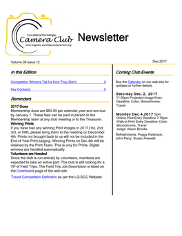 Los Gatos-Saratoga Camera Club News